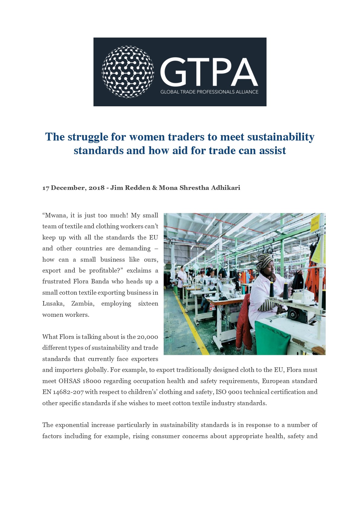 The Struggle for Women Traders